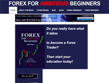 Tablet Screenshot of forexforambitiousbeginners.com